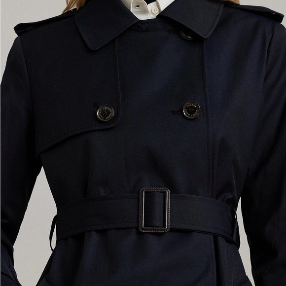 Ralph Lauren Belted Water Resistant Double-Breasted Trench Coat - Picture 4 of 5